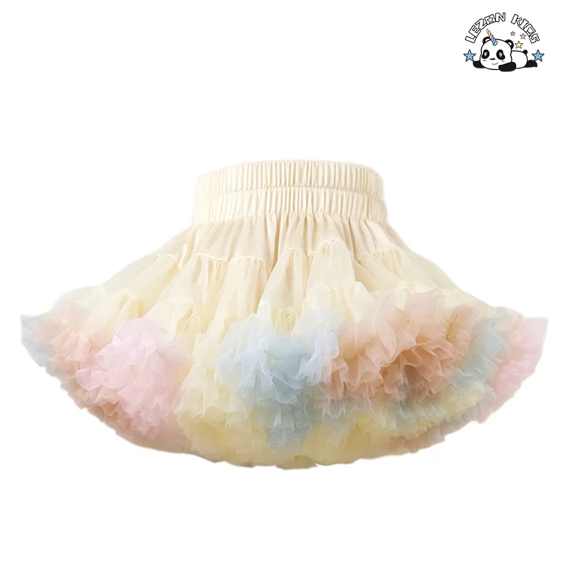 LEZONKIDS - Customized Children's TUTU Girls' Half Puffy Skirt Baby Princess Skirt Tulle Skirt for Dance